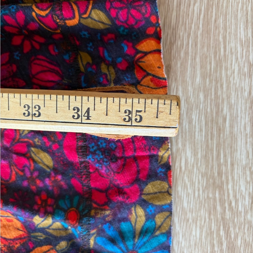 Natural Life Floral Button Front Long Sleeve Dress Boho Red/Pink - Size M - Picture 4 of 6